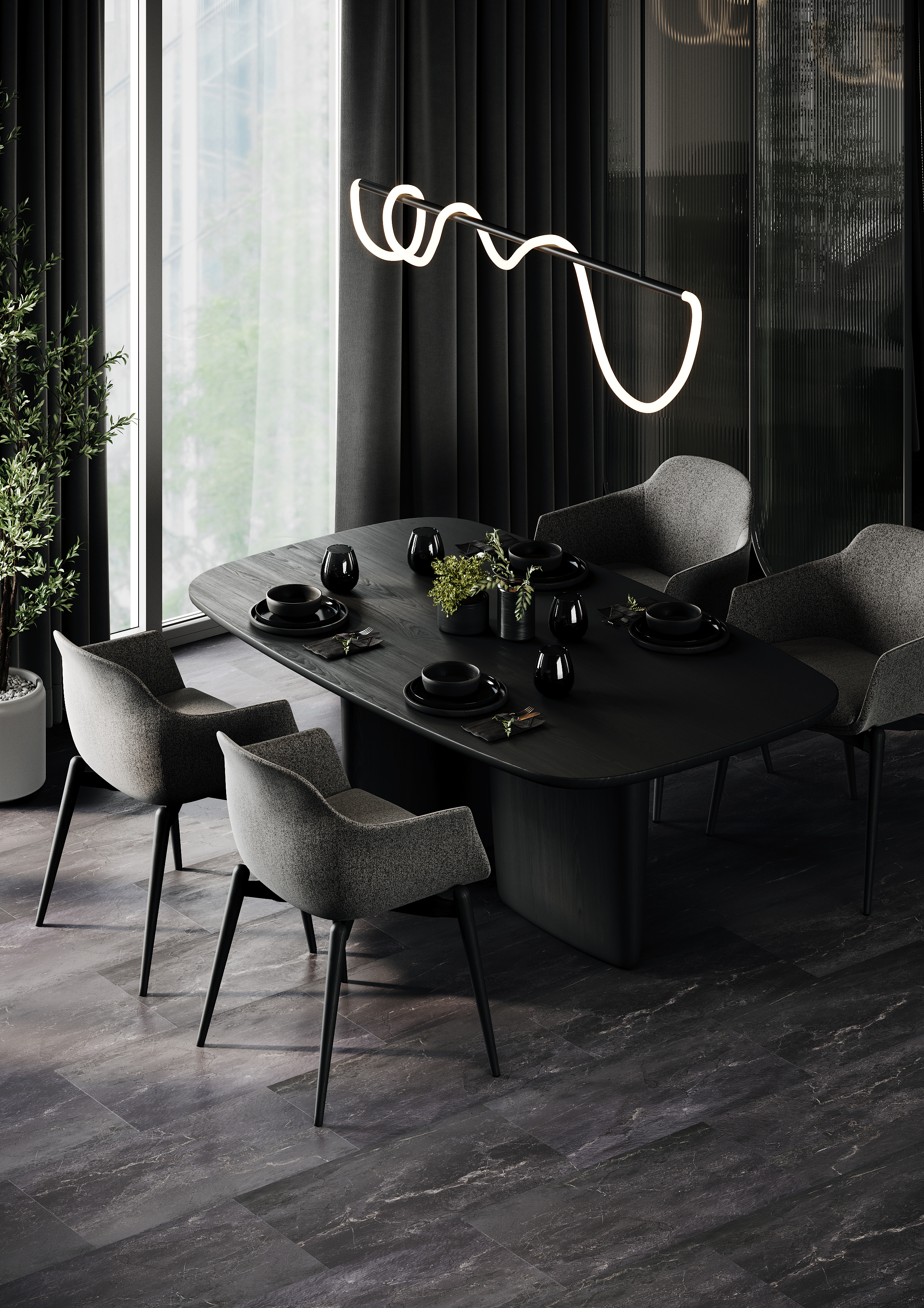 Кварцвиниловый SPC ламинат Home Expert Rock Derby 9110 610×305×4 фото в интерьере